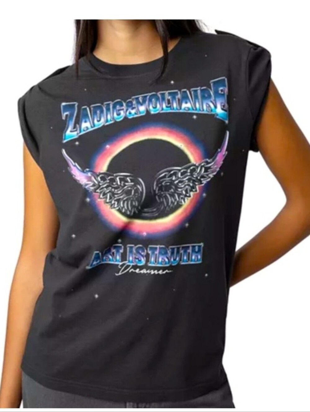 Zadig & Voltaire Donate Compo Concert Horizon Graphic Tee Size M